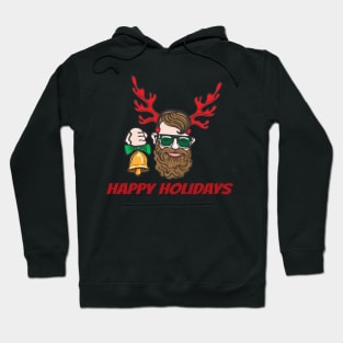 Hipster with reindeer horns Hoodie